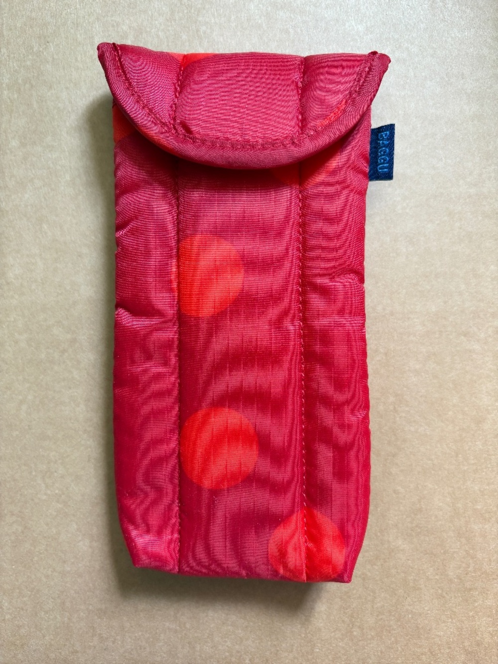 Rare Baggu Red Polka Dot Puffy Glasses Sleeve